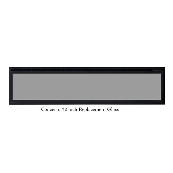 Concerto 72 inch Electric Fireplace Replacement Glass