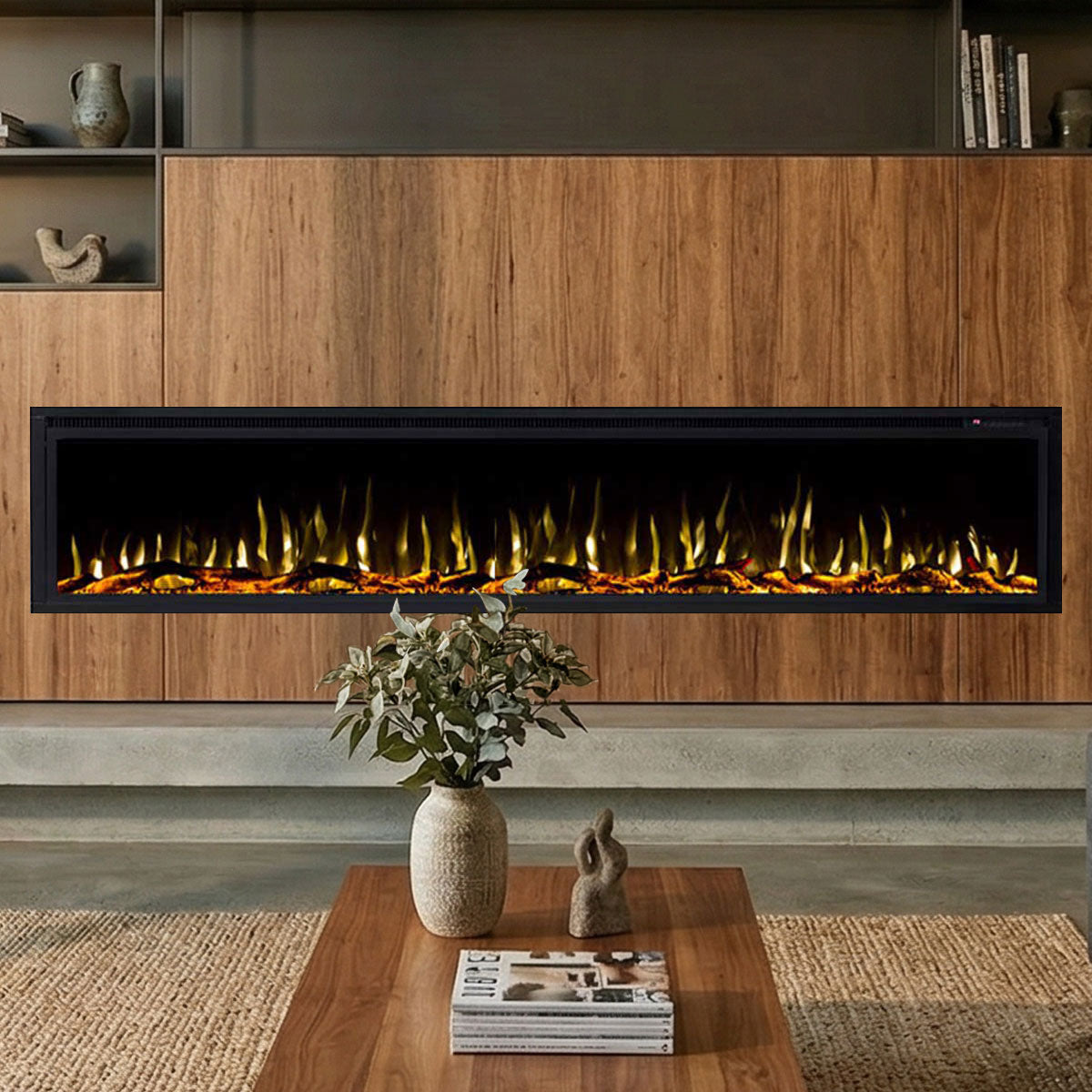 Concerto 1500W 84 inch Recessed / Wall Mounted Electric Fireplace