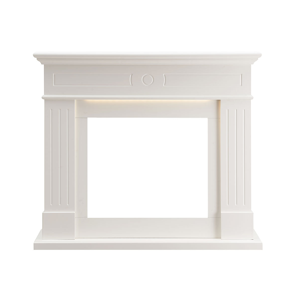 Aura Electric Fireplace Heater White Mantel