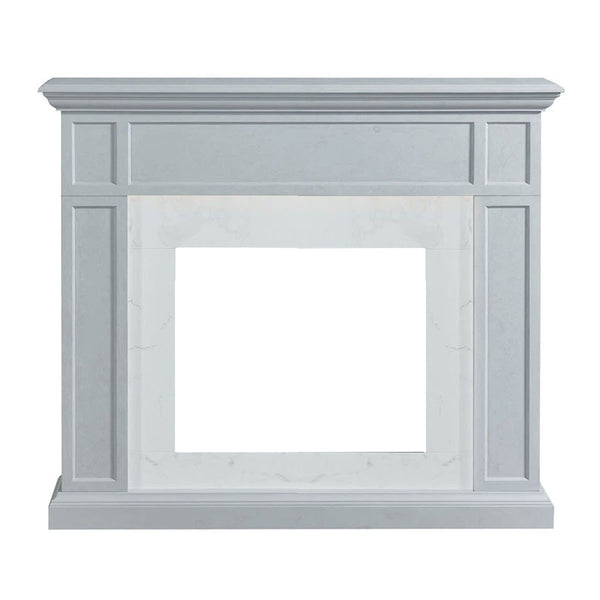 Pearl Electric Fireplace Heater Cement Grey Mantel