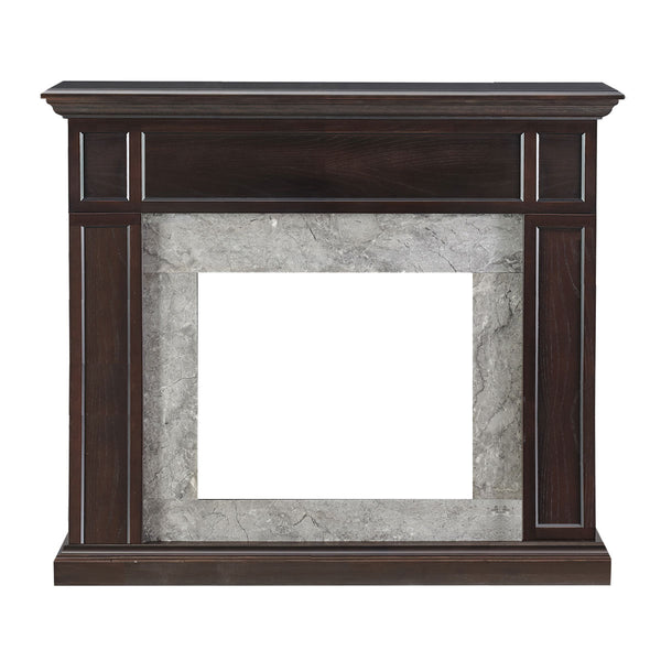 Pearl Electric Fireplace Heater Espresso Oak Mantel