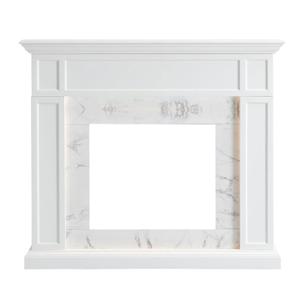 Pearl Electric Fireplace Heater White Mantel