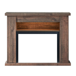 Quartz Rustic Dark Oak Fireplace Mantel Surround