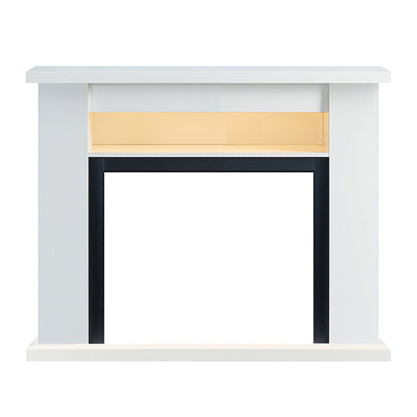 Quartz Electric Fireplace Heater White Mantel