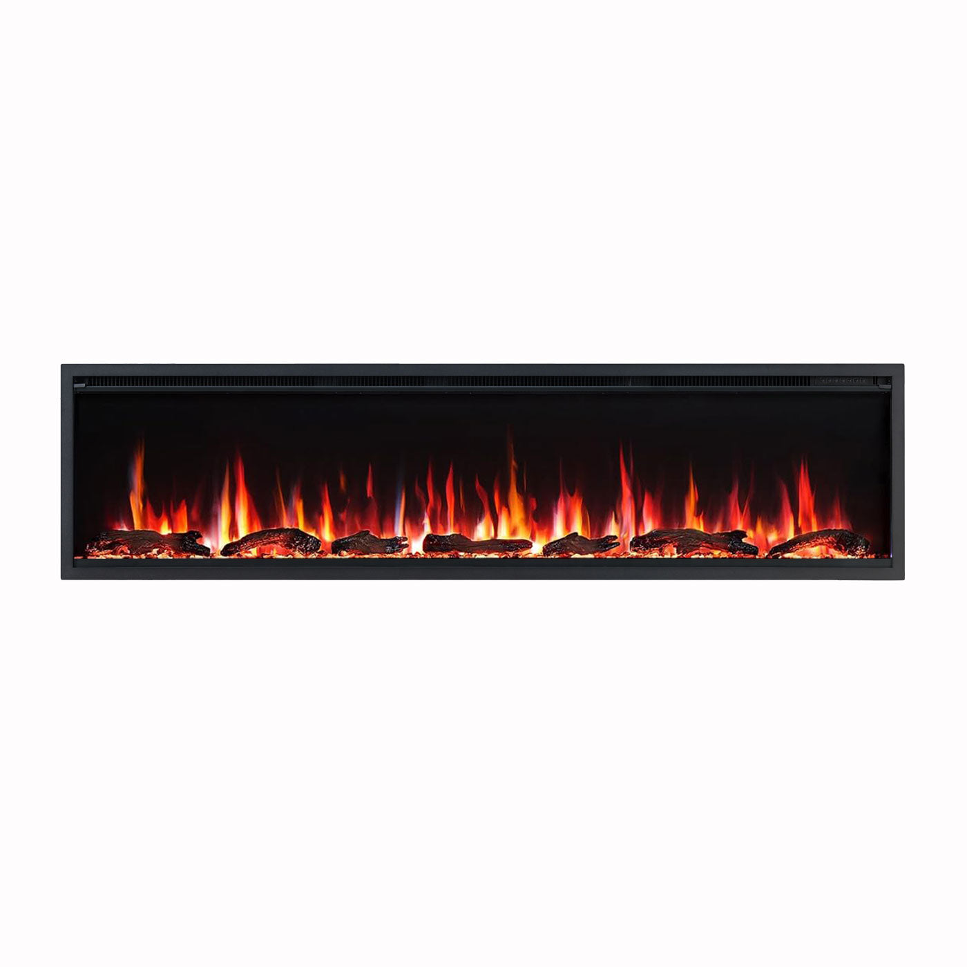 Lumina 72 Inch 1500W Electric Fireplace - Recessed, Wall Mounted or Freestanding with Stand