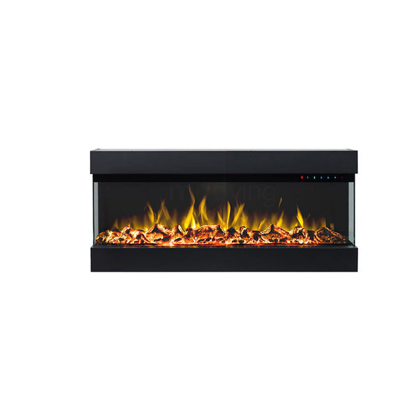 Zevoko 1600W 3 Sided 36 Inch Recessed / Wall Mounted Electric Fireplace