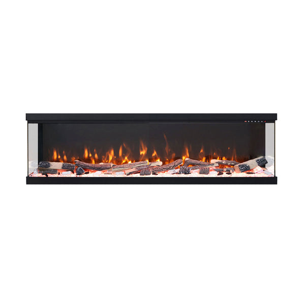 Langham 1600W 1/2/3-Sided 65 Inch Extra Deep Electric Fireplace