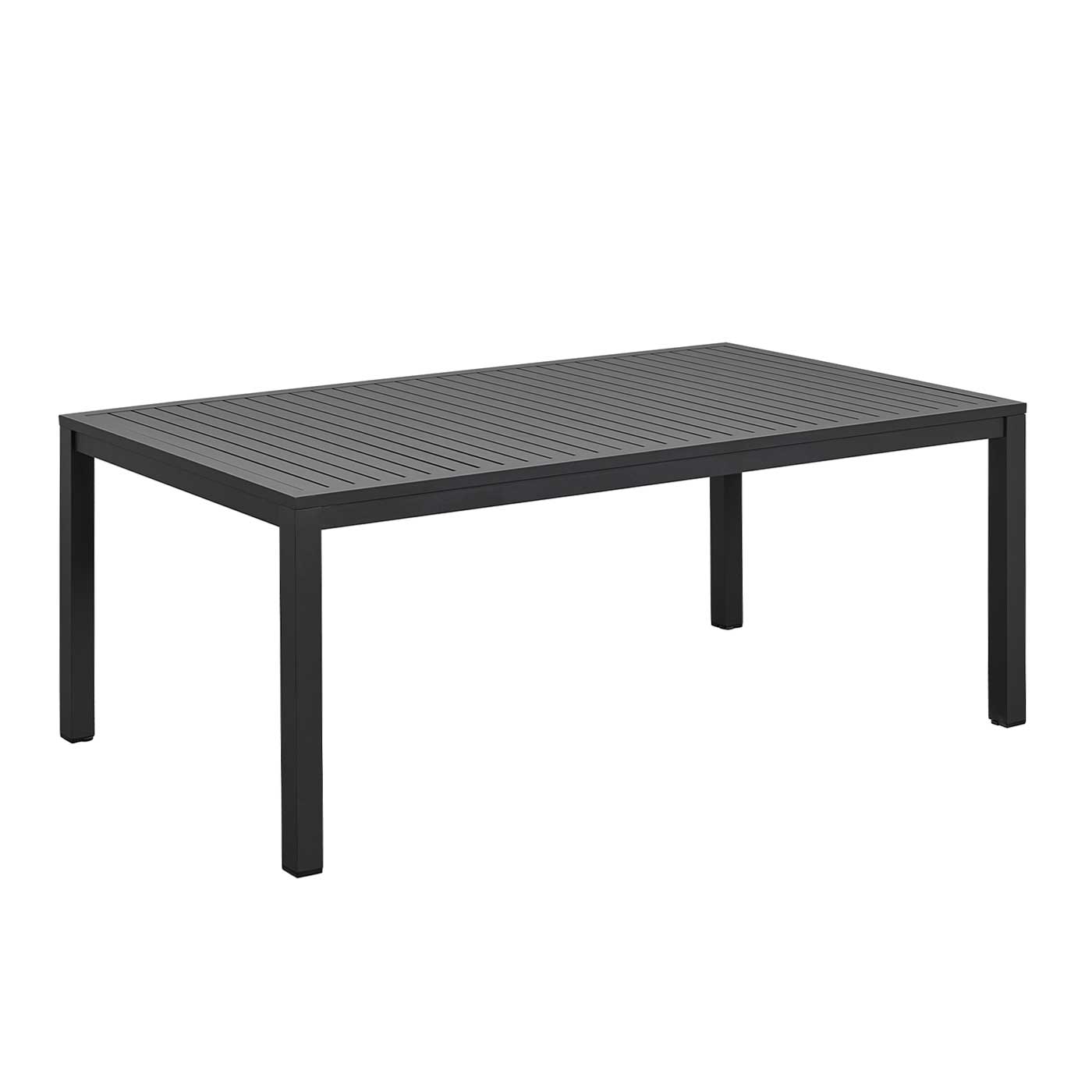 La Perouse Charcoal Aluminium Outdoor Dining Table (195 x 104 cm)