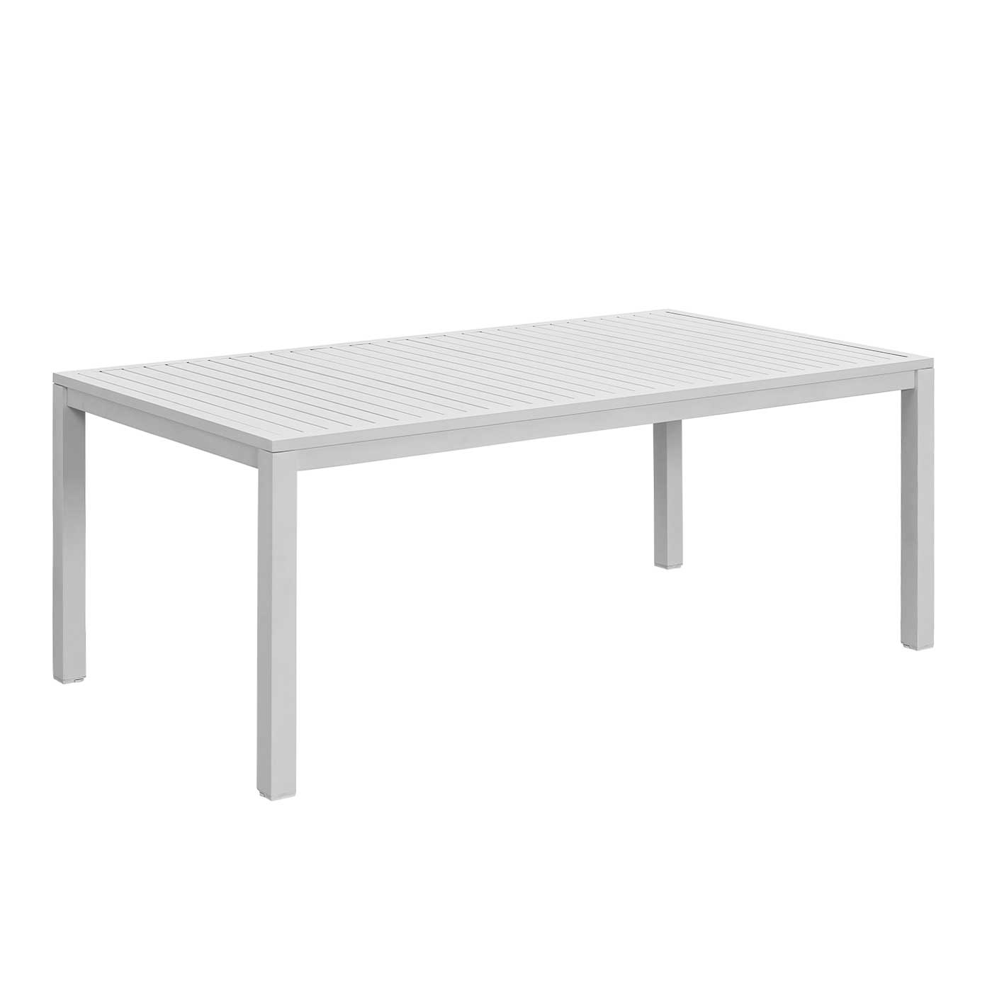 La Perouse White Aluminium Outdoor Dining Table (195 x 104 cm)