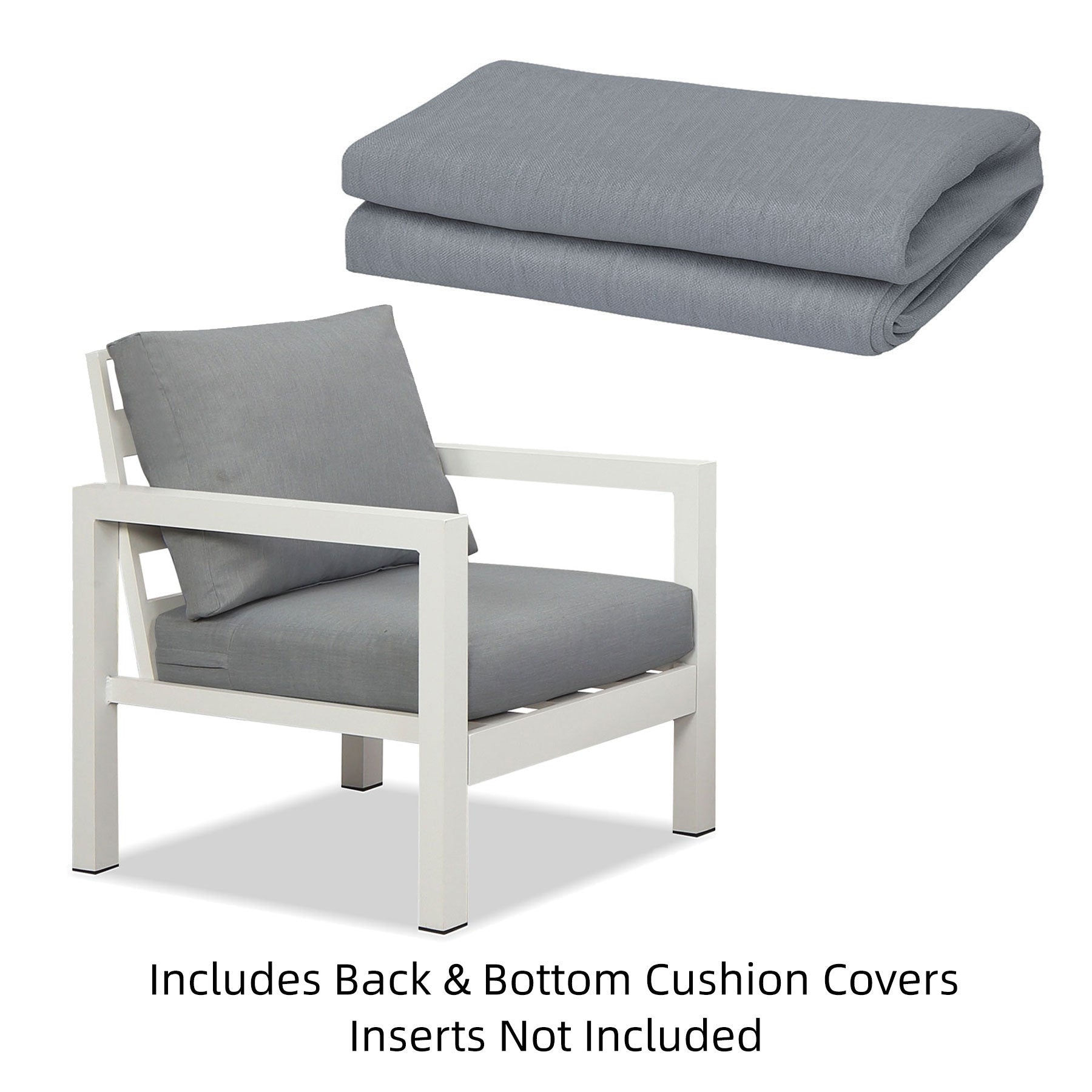 Coogee Single Seat Cushion Cover Set - Grey (For Single Seat Sofa)