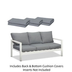 Coogee Three-Seater Cushion Cover Set - Grey (For 3-Seater Sofa)