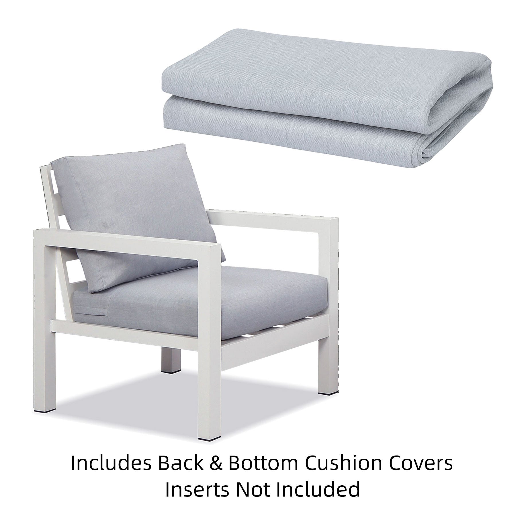 Coogee Single Seat Cushion Cover Set - Light Grey (For Single Seat Sofa)