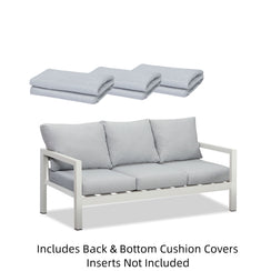 Coogee Three-Seater Cushion Cover Set - Light Grey (For 3-Seater Sofa)