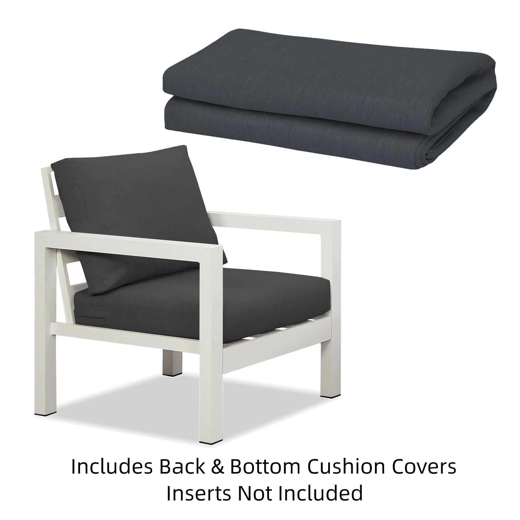 Coogee Single Seat Cushion Cover Set - Dark Grey (For Single Seat Sofa)
