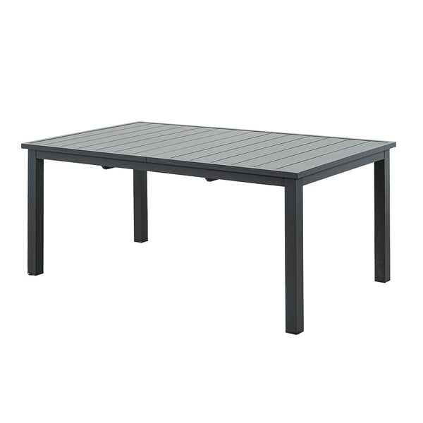 Mornington Charcoal Aluminium Outdoor Extension Dining Table (172-232 x 100 cm)