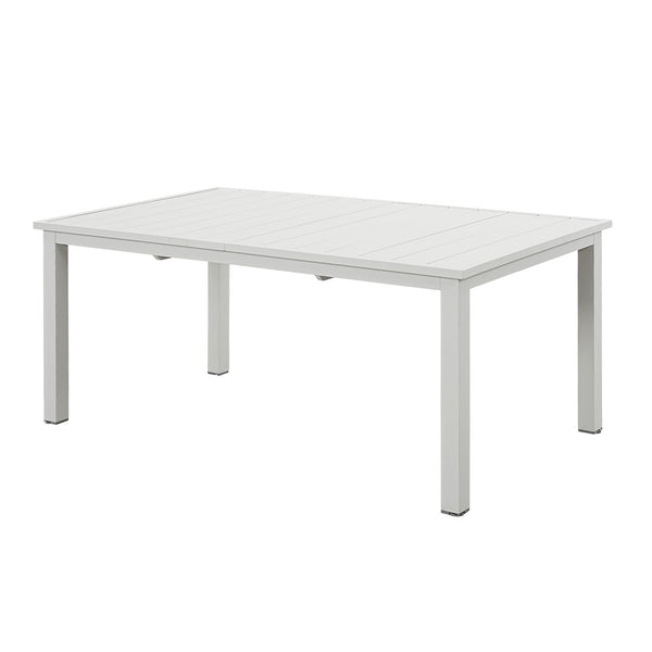 Mornington White Aluminium Outdoor Extension Dining Table (172-232 x 100 cm)