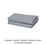 Paris Classic Grey Replacement Cushion Covers - Single Set