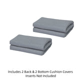 Paris Classic Grey Replacement Cushion Covers - Set of Two