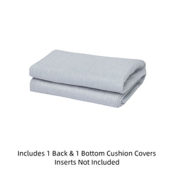 Paris Light Grey Replacement Cushion Covers - Single Set