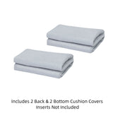 Paris Light Grey Replacement Cushion Covers - Set of Two