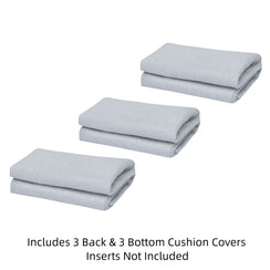 Paris Light Grey Replacement Cushion Covers - Set of Three