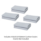 Paris Light Grey Replacement Cushion Covers - Set of Four