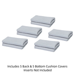 Paris Light Grey Replacement Cushion Covers - Set of Five