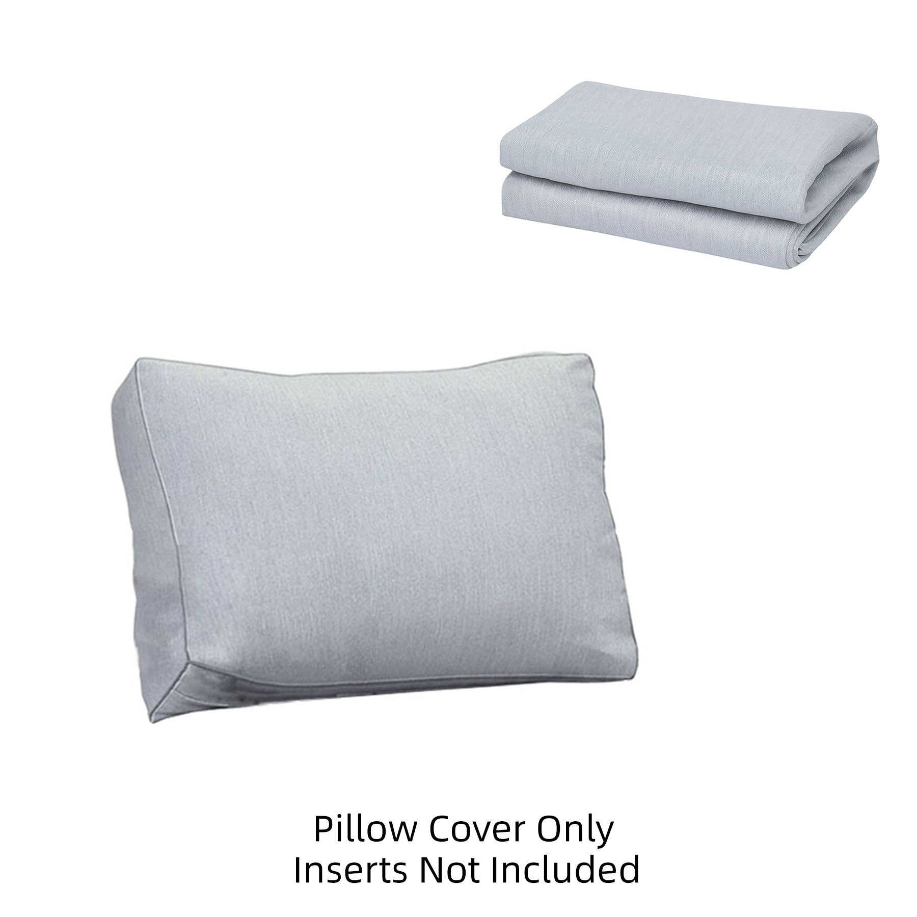Paris Light Grey Replacement Back Pillow Cover