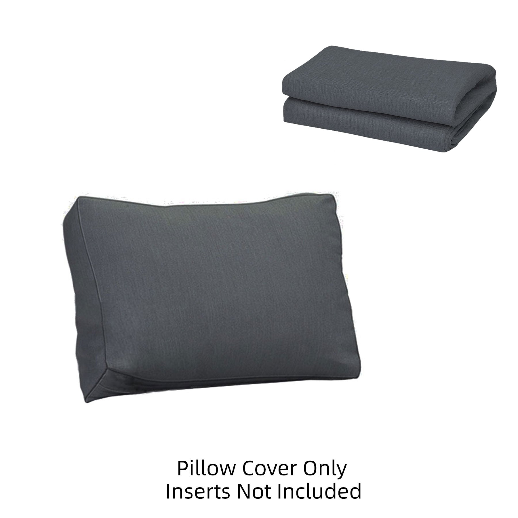 Paris Dark Grey Replacement Back Pillow Cover