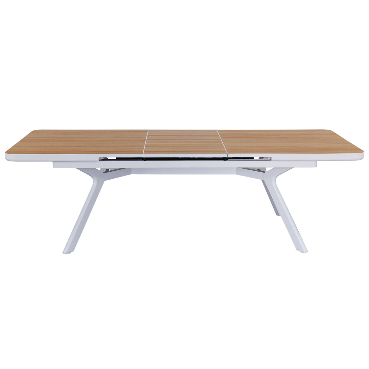 Berros White Aluminium Outdoor Extension Dining Table (200-260 x 105 cm)