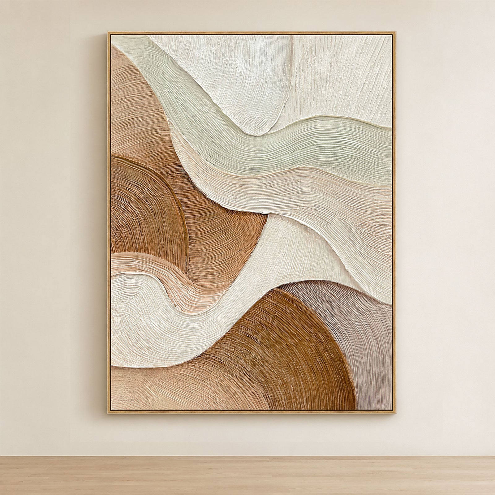 Terra Tides Hand-Painted Textured Oil Painting - 90 x 120cm