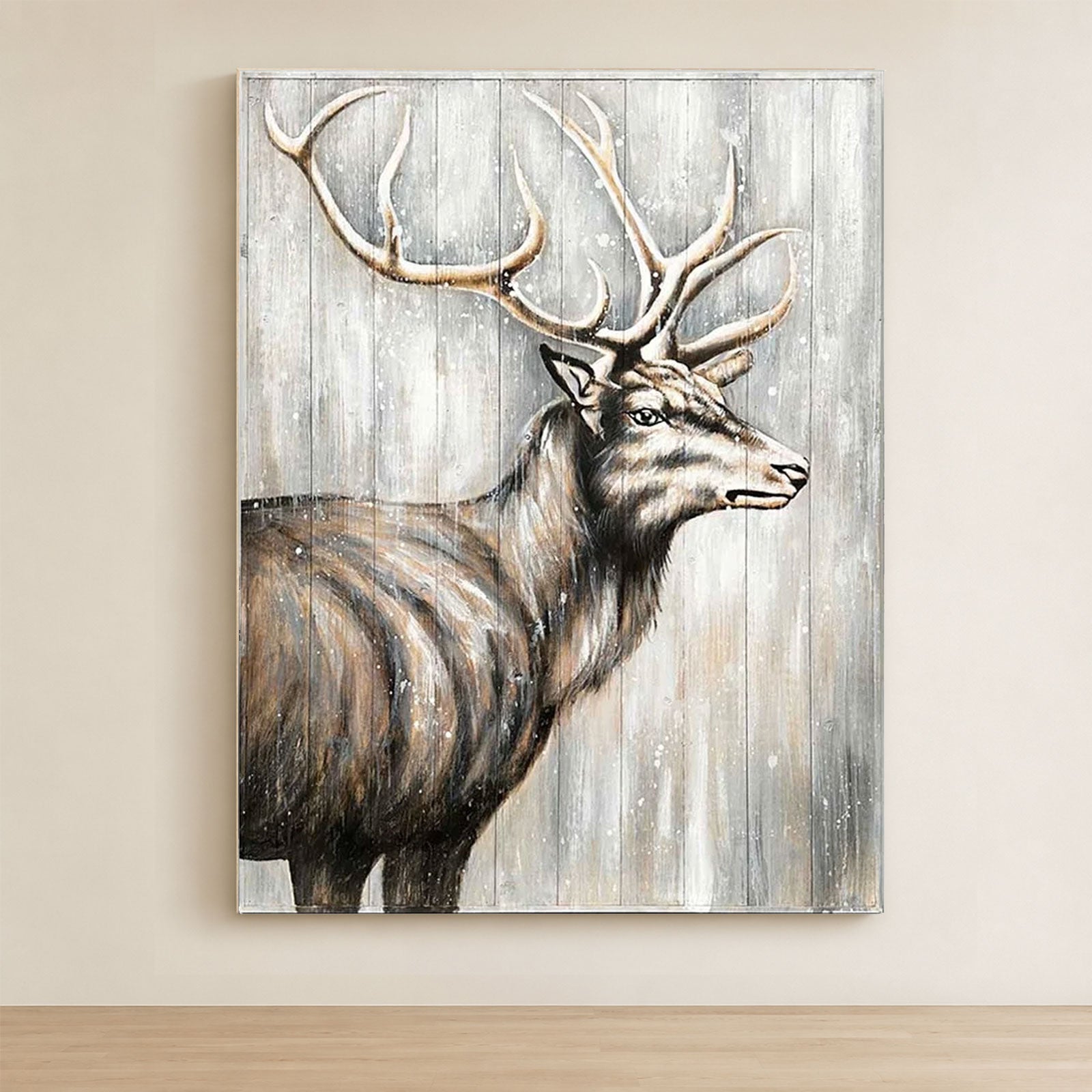 Highland Sentinel Hand-Painted Pallet Wood Wall Art - 91 x 122cm