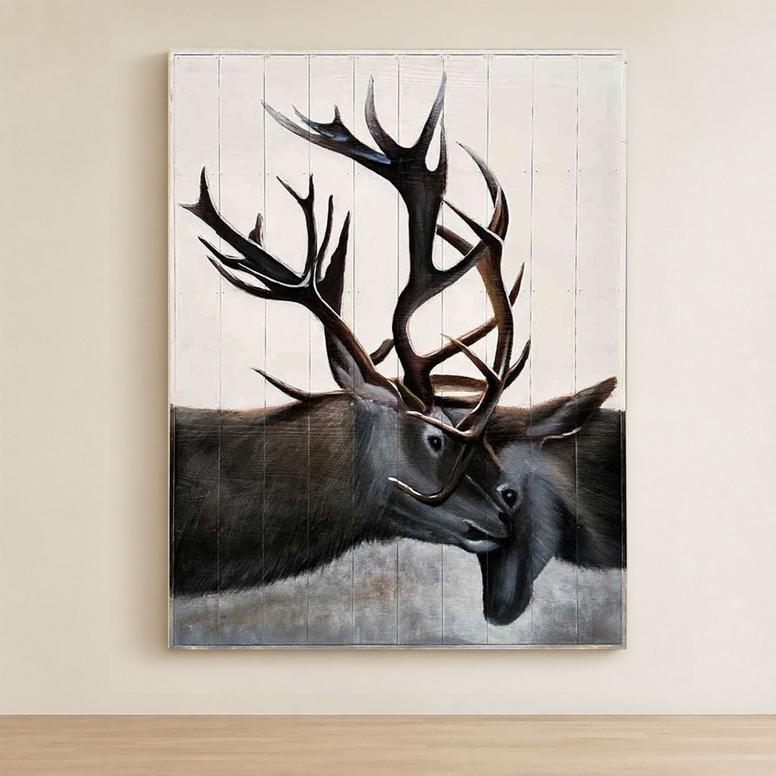 Woodland Bond Hand-Painted Pallet Wood Wall Art - 91 x 122cm