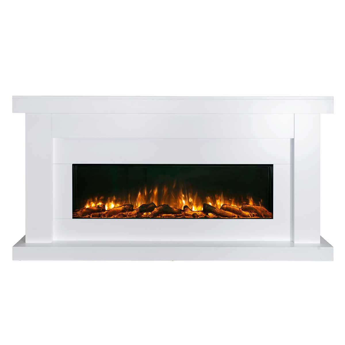 Aristo 50 Inch Electric Fireplace Heater With White Mantel Suite Moda Living 8589