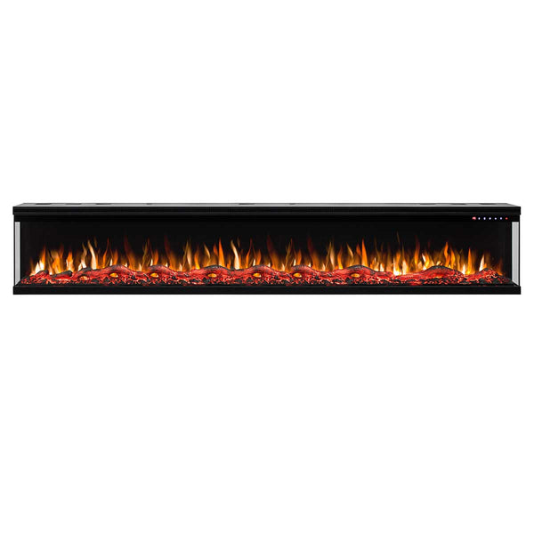 Fenton 1600W 3 Sided 100 Inch Recessed / Wall Mounted Electric Fireplace