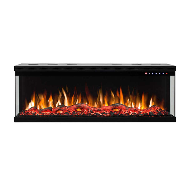 Fenton 1600W 3 Sided 50 Inch Recessed / Wall Mounted Electric Fireplace