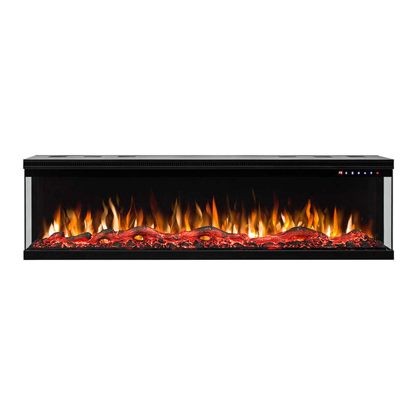 Fenton 1600W 3 Sided 60 Inch Recessed / Wall Mounted Electric Fireplace