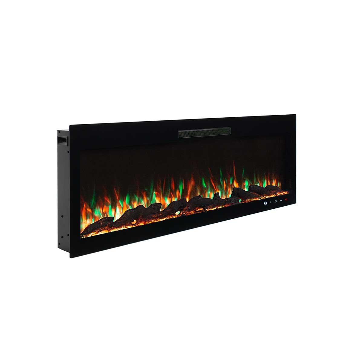 Rocco 1500W 50 Inch Recessed / Wall Mounted Electric Fireplace - Moda ...