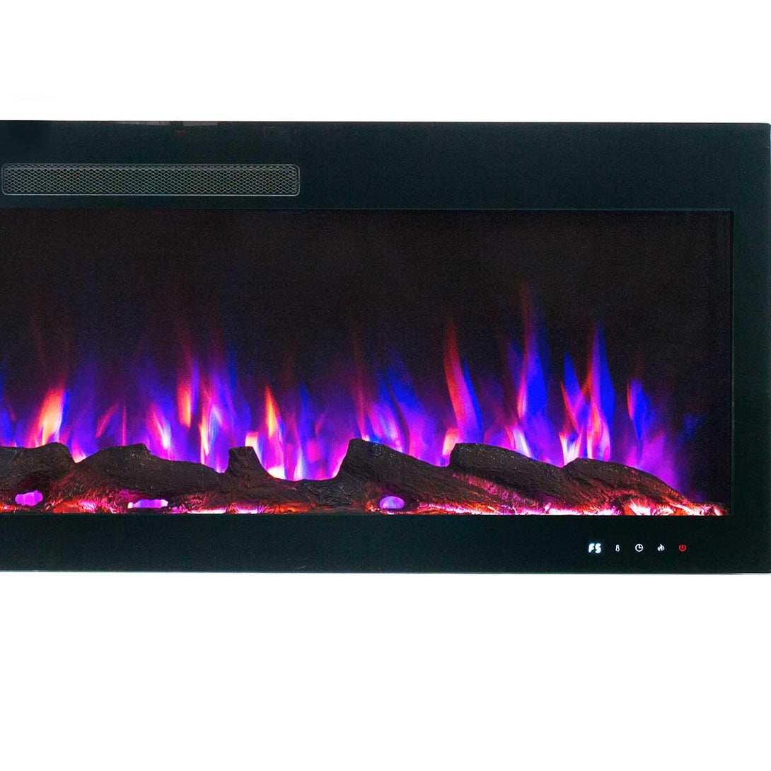 Rocco 1500W 50 inch Recessed / Wall Mounted Electric Fireplace - Moda Living