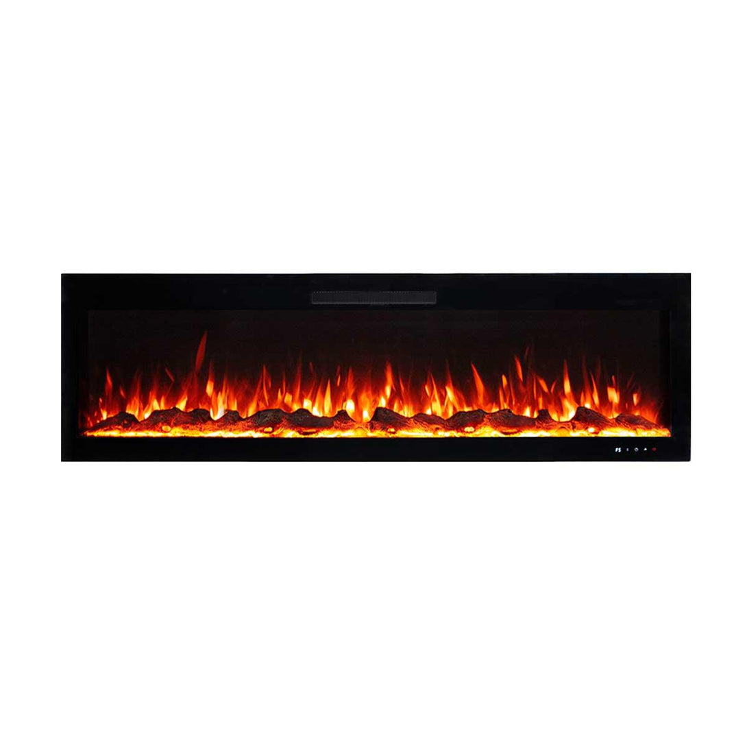 Rocco 1500W 60 inch Recessed / Wall Mounted Electric Fireplace - Moda Living