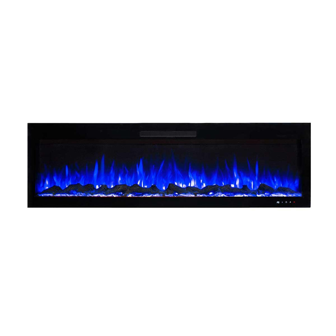 Rocco 1500W 60 inch Recessed / Wall Mounted Electric Fireplace - Moda Living