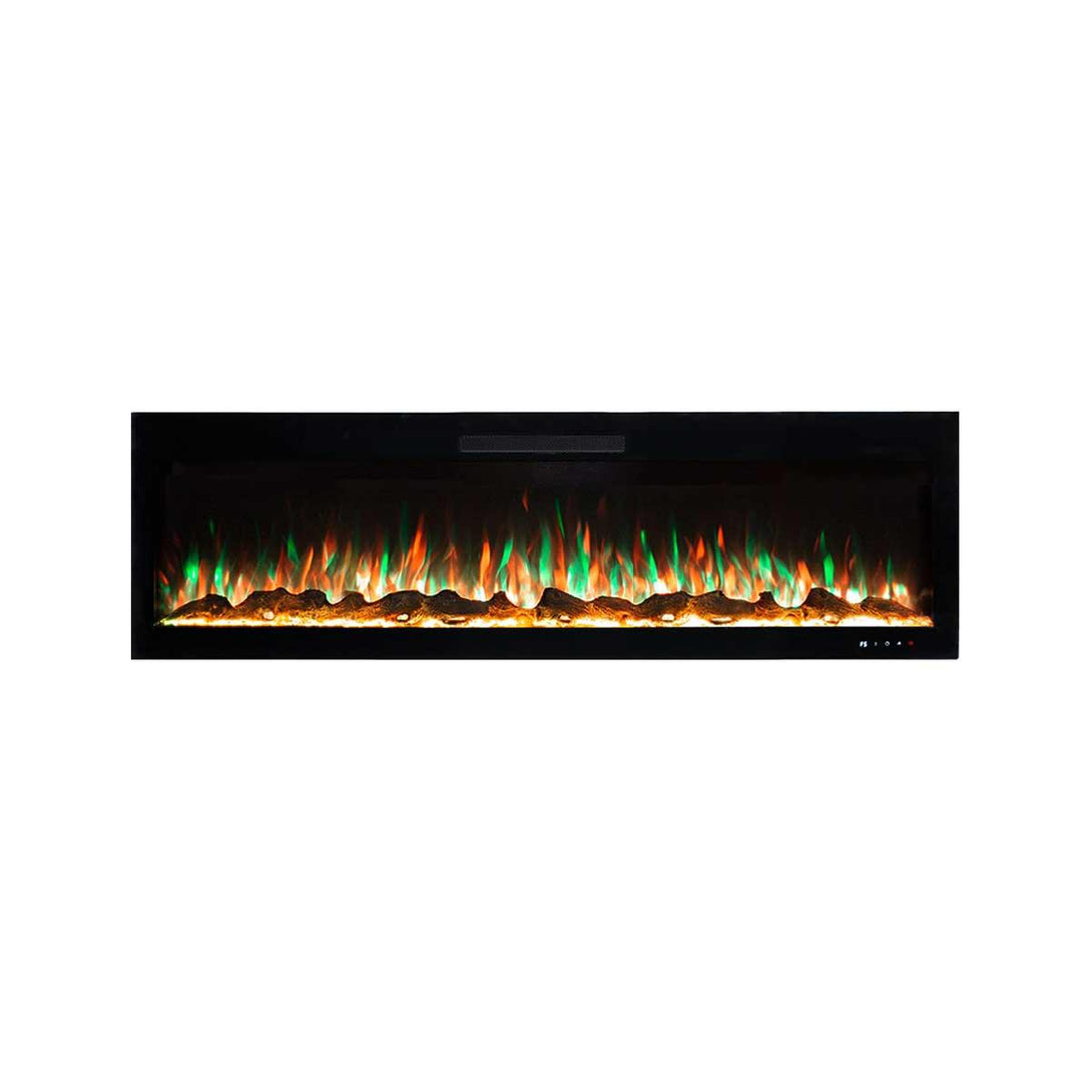 Rocco 1500W 60 inch Recessed / Wall Mounted Electric Fireplace - Moda Living