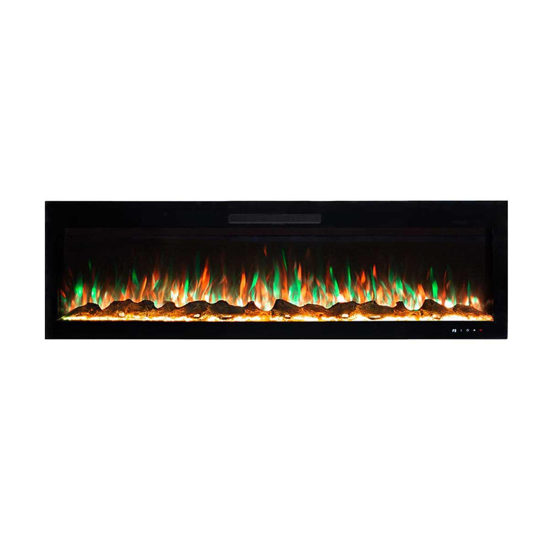 Rocco 1500W 60 inch Recessed / Wall Mounted Electric Fireplace - Moda Living