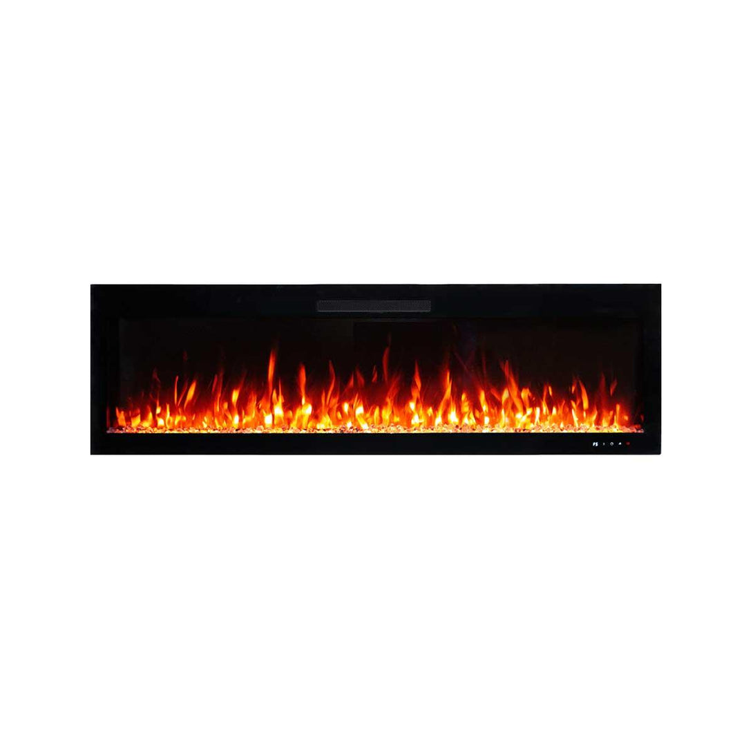 Rocco 1500W 60 inch Recessed / Wall Mounted Electric Fireplace - Moda Living