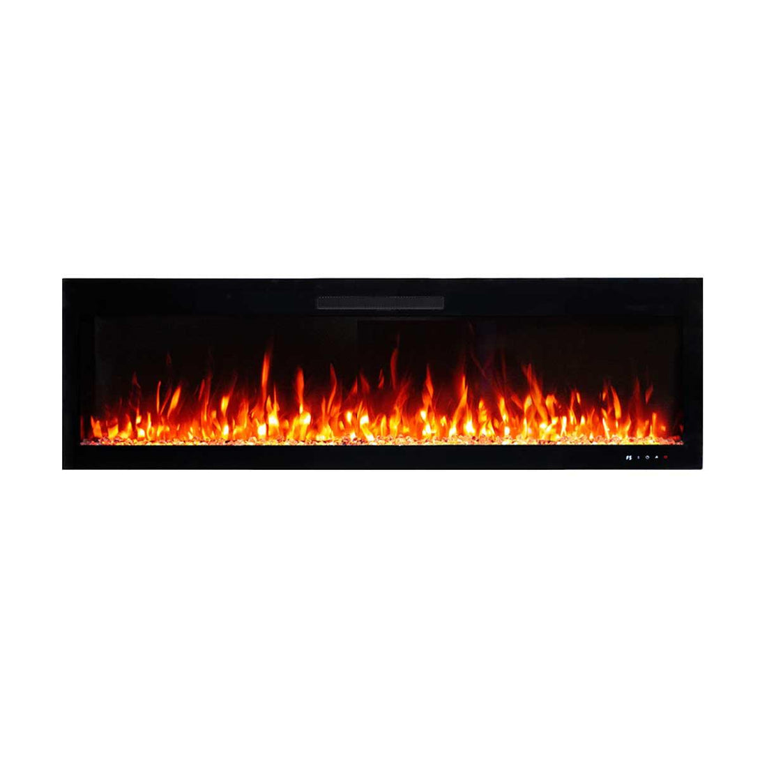 Rocco 1500W 60 inch Recessed / Wall Mounted Electric Fireplace - Moda Living