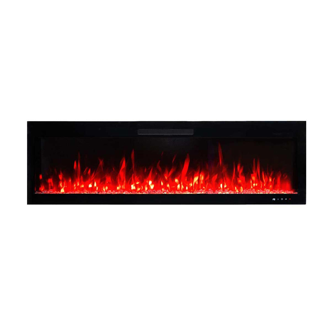 Rocco 1500W 60 inch Recessed / Wall Mounted Electric Fireplace - Moda Living