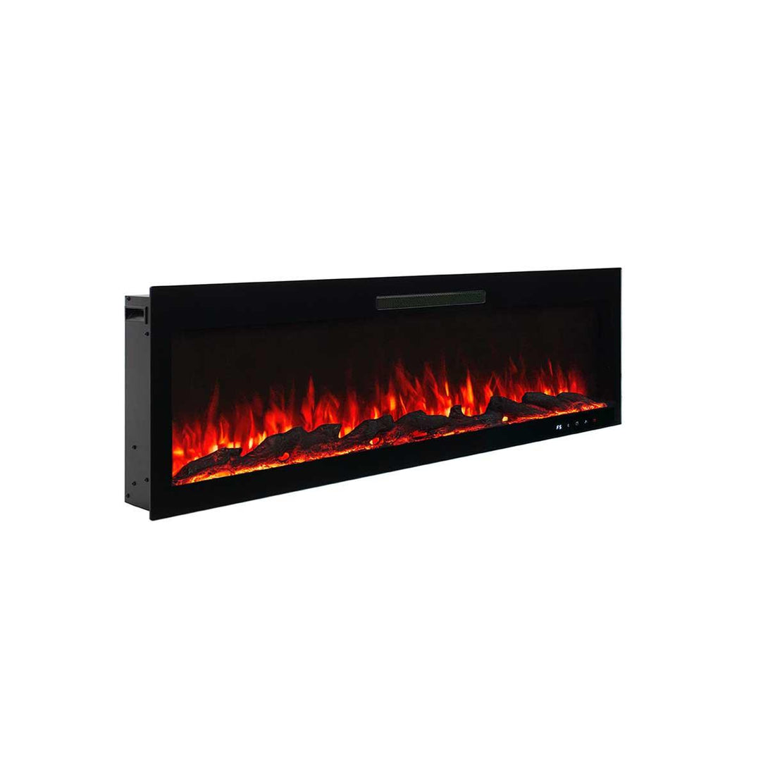 Rocco 1500W 60 inch Recessed / Wall Mounted Electric Fireplace - Moda Living