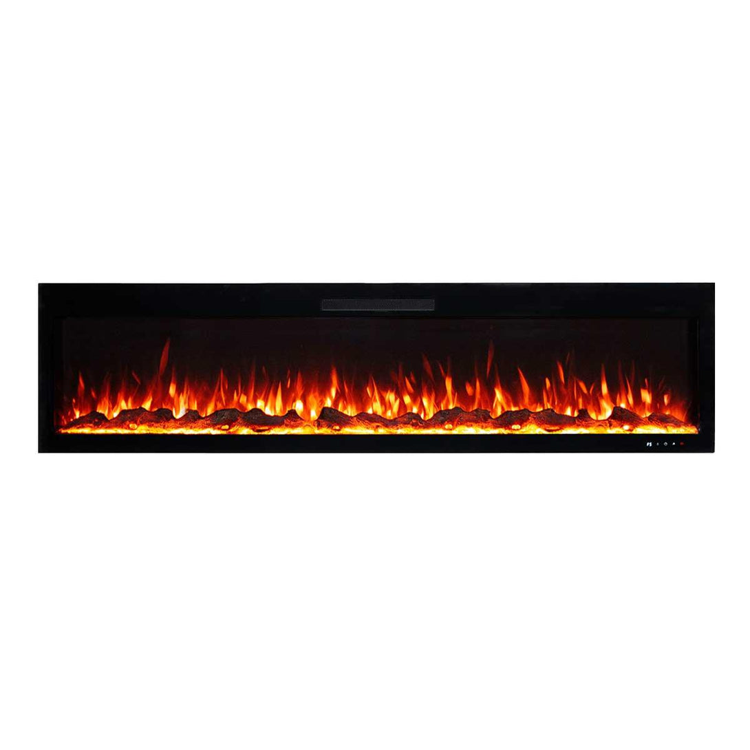 Rocco 1500W 72 inch Recessed / Wall Mounted Electric Fireplace - Moda Living