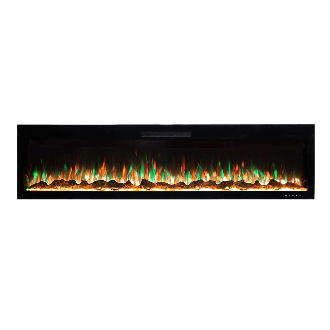 Rocco 1500W 72 inch Recessed / Wall Mounted Electric Fireplace - Moda Living