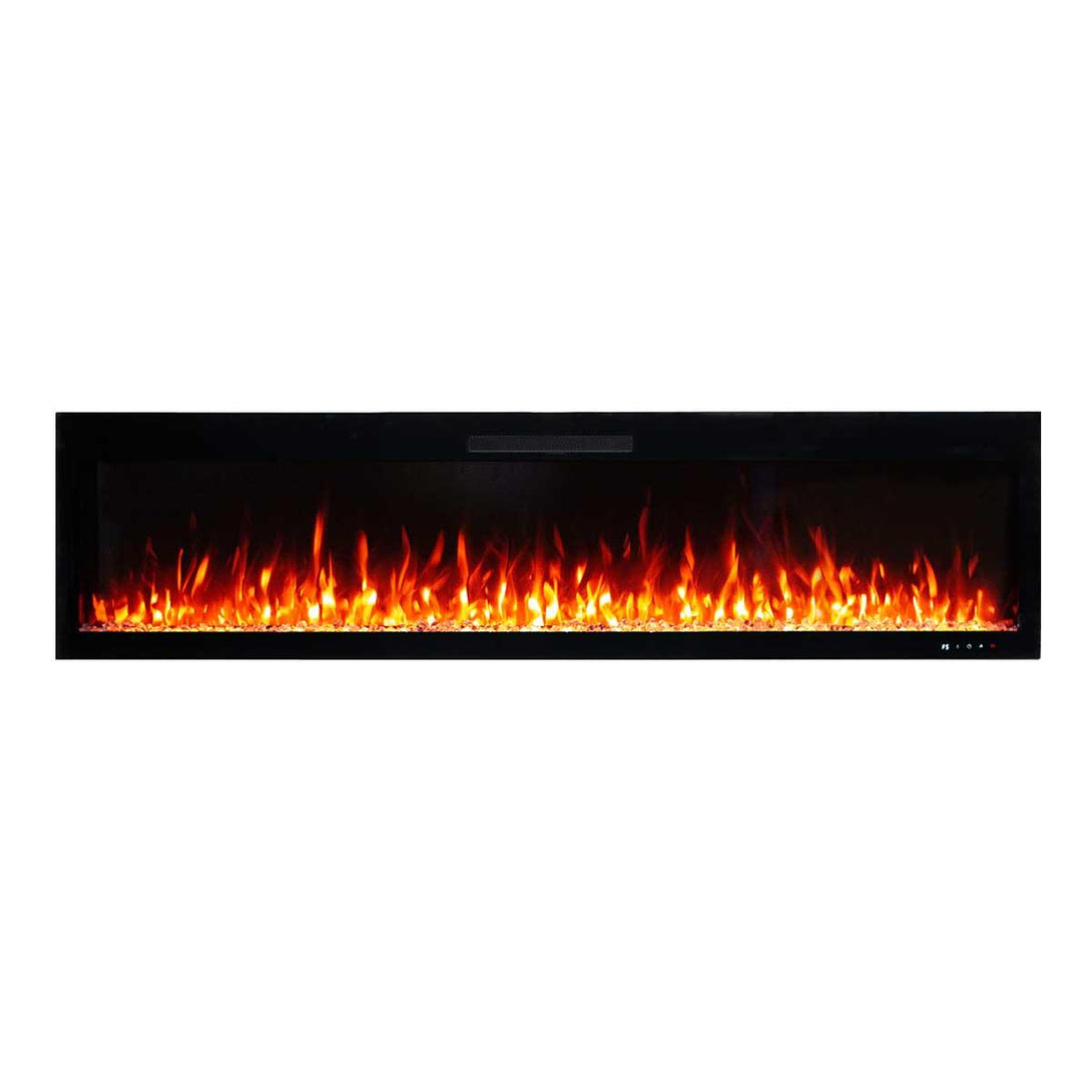 Rocco 1500W 72 inch Recessed / Wall Mounted Electric Fireplace - Moda Living